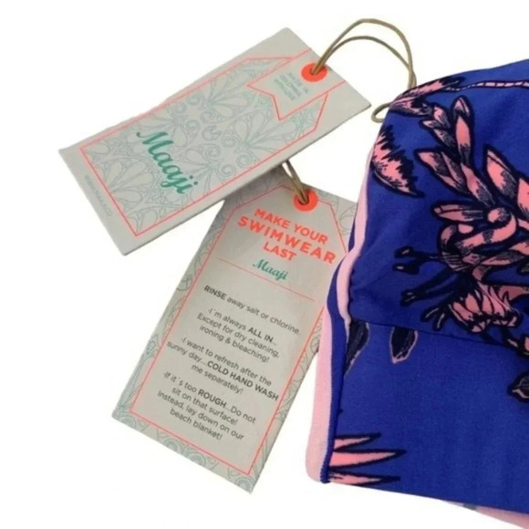 Maaji Carnival Reversible Funfair Removable Pad Bralette Bikini Top Blue S NWT - Picture 7 of 11